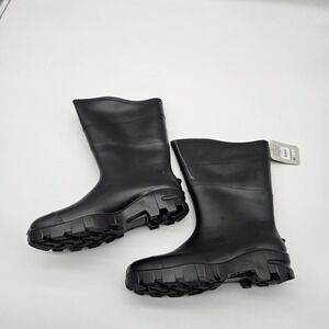 George Black Rubber Waterproof Tractor Lug Sole Boots Size 11